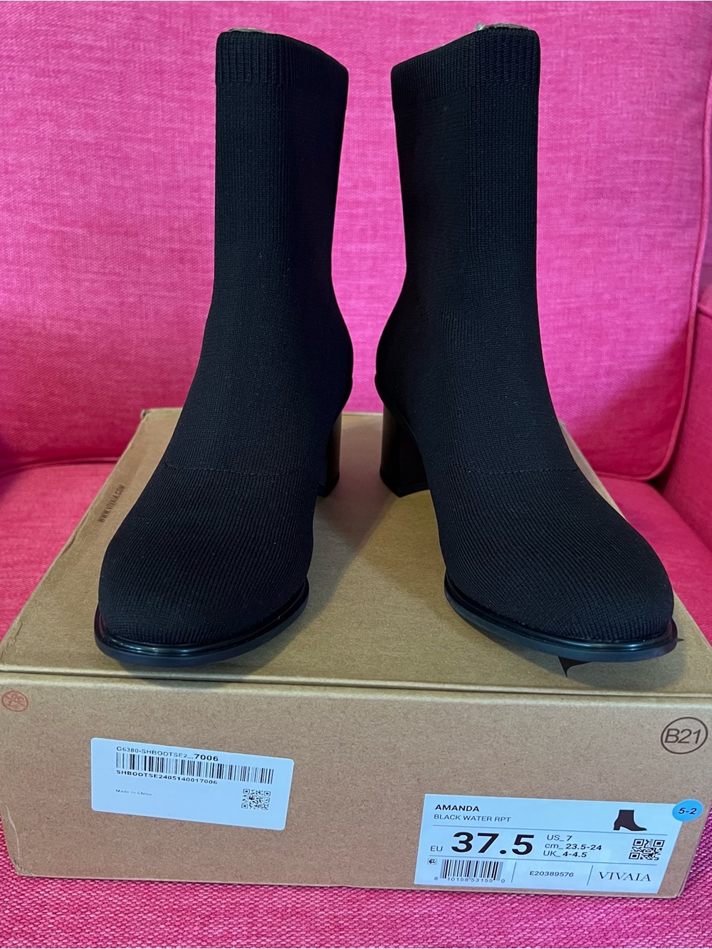 VIVAIA Amanda Black Sock Boots